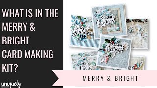 Merry and Bright Card Making Kit  October Uniquely Creative [upl. by Janus]