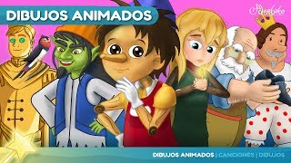 Pinocho y 5 animado en Español  Cuentos infantiles para dormir [upl. by Sualkcin471]