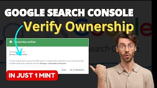 How to Verify Google Search Console Ownership 😍  GSC for website [upl. by Tenenbaum]