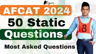 50 Most Asked GK MCQs for AFCAT 2024 [upl. by Airotnahs382]