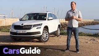 Skoda Kodiaq 2017 review  first drive video [upl. by Aihtekal322]