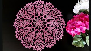 Crochet Doily Step by Step Instructions doily tablemat crochetworldcreations [upl. by Niltyak]