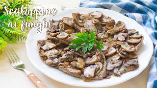 Scaloppine ai Funghi  Ricetta Facile Secondo con Contorno  55Winston55 [upl. by Firehs]