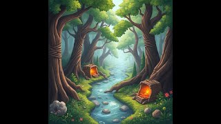 A magical forest and hidden treasures kidsentertaiment kidsstories moralstories cartoon ai [upl. by Aivatnuahs]