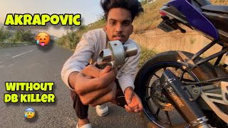 AKRAPOVIC Exhaust On R15V3 Detail Review 😍  With And Without DB Killer 🥵 [upl. by Dart]