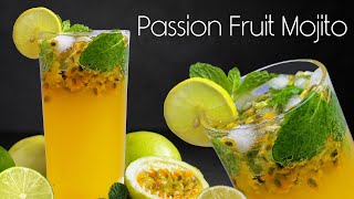 How To Make Passion Fruit Mojito  Mojito Mocktail  Refreshing Summer Fizzy Mocktail [upl. by Aliwt]