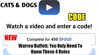 Warren Buffett You Only Need To Know These 4 Rules Cats amp Dogs YouTube Video Code Today Cats amp Dog [upl. by Kinsley170]