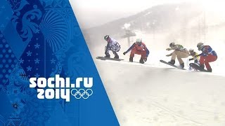 Amazing Big Final  Pierre Vaultier Wins Snowboard Cross Gold  Sochi 2014 Winter Olympics [upl. by Gemmell]