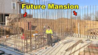 Building The Walls For My Farms HUGE Mansion Pt 1 [upl. by Ahsinned382]