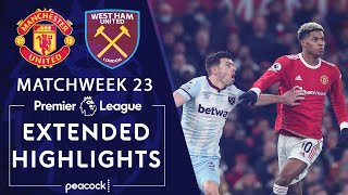 Manchester United v West Ham United  PREMIER LEAGUE HIGHLIGHTS  1222022  NBC Sports [upl. by Annaeerb]