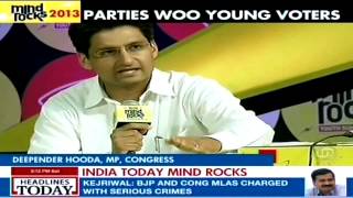 Deepender Hooda answers Why The Youth Should Vote for Rahul Gandhi at India Todays Summit [upl. by Plerre]