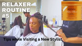 Relaxer Day amp Silk Press with Mizani Butter Blend  Tips for Visiting a New Hair Stylist [upl. by Carmelia]