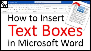 How to Insert Text Boxes in Microsoft Word [upl. by Anivram]