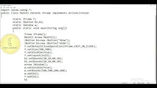 Java  Swing class JWindow  add ActionListener  CodeLearning [upl. by Jarad600]