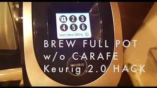 Brew WITHOUT Carafe Keurig 20 K Carafe Hack [upl. by Gamin887]