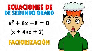 ECUACIONES DE SEGUNDO GRADO POR FACTORIZACIÓN Super facil  Para principiantes [upl. by Kuhlman]