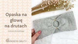 🧶 Opaska na głowę na drutach🧶Instrukcja krok po kroku Head Band Knitting Step by step [upl. by Allister204]