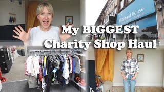 MY BIGGEST CHARITY SHOP HAUL  THRIFTING SUCCESS  SHOP WITH ME IN UK HIGH STREET  ALINA GHOST [upl. by Heath]