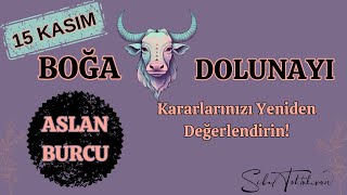 ASLAN BURCU 15 KASIM BOĞA DOLUNAYI VE ETKİLERİ astroloji [upl. by Azilef927]