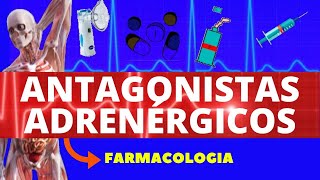 ANTAGONISTAS ADRENÉRGICOS ENSINO SUPERIOR  FARMACOLOGIA SIMPATICOLÍTICOS [upl. by Nylahs775]