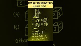 Dice Reasoning  open Dice Reasoning  Reasoning Tricks shortvideo [upl. by Eichman]