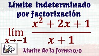 Limites indeterminados aplicando trinomio cuadrado perfecto  La Prof Lina M3 [upl. by Bartlet125]