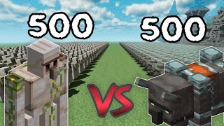 100 Ravagers Vs 20 Iron Golame In Minecraft [upl. by Aidul155]