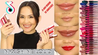 VIRAL NYX SHINE LOUD HIGH SHINE LIP COLOR  HOW TO APPLY REMOVE amp TIPS TO USE [upl. by Dannie]