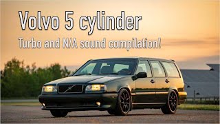 Volvo 5cylinder Turbo and NA sound – BRUTAL STRAIGHT PIPE SOUND [upl. by Latsyc]