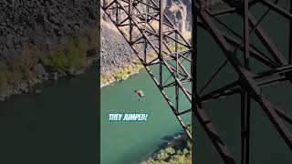 Check out these epic base jumpers at Perrine Bridge in Idaho [upl. by Vasquez560]