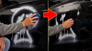 BEST and SAFEST Way To Remove Spray Paint From A Car [upl. by Sweatt645]