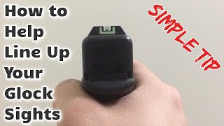 How To Help Line Up Your Glock Sight  Works With all Pistols [upl. by Karlis]