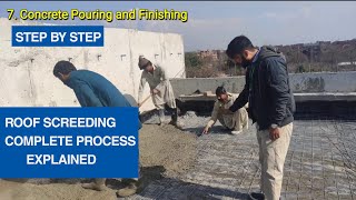 Roof Screeding  Step by Step  Complete Process [upl. by Egres]