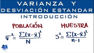 Varianza y desviación estándar  Introducción [upl. by Dodds]