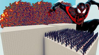 200x MILES MORALES  1x GIANT vs EVERY GOD  Totally Accurate Battle Simulator TABS [upl. by Anahsak]