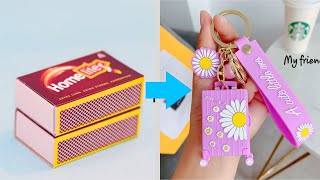 DIY keychainHow to make cute keychain at homeBest out of wasteHomemade keychains ideas [upl. by Hashum533]