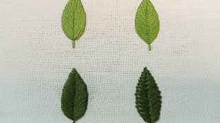 4 Types Of Leaves Embroidery  Hand Embroidery Leaves Tutorial  Attractive Leaf Embroidery Stitches [upl. by Aleka]