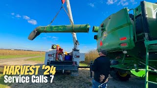 John Deere S780 combine Vs Power Pole [upl. by Cohligan691]