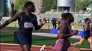 Men’s 100m Semifinals 2024 US Olympic Trials High Schooler Christian Miller 994 Lindsey 988 [upl. by Petite]