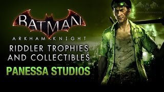 Batman Arkham Knight  Riddler Trophies  Panessa Studios [upl. by Hamilah]