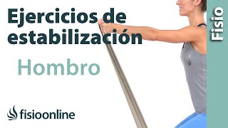 Ejercicios de estabilización para lesiones y rehabilitación de hombro [upl. by Anauqahc]