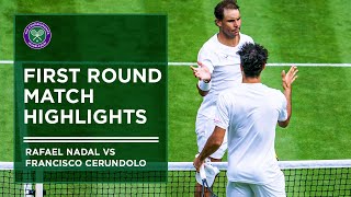 Rafael Nadal vs Francisco Cerundolo  First Round Highlights  Wimbledon 2022 [upl. by Tekcirk602]