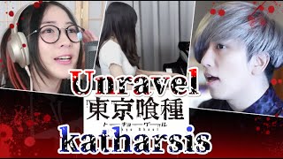 東京喰種 OP「Unravel  Katharsis」Cover By Umikun x MindaRyn x Rus Piano [upl. by Lacim]