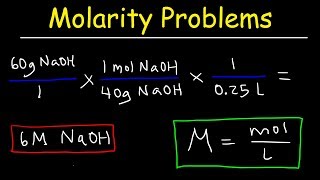 Molarity Practice Problems [upl. by Moreville126]