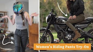 Womens Motorcycle Riding Gear  Pando Moto Oxford Black Arrow Lazyrolling [upl. by Ybur]