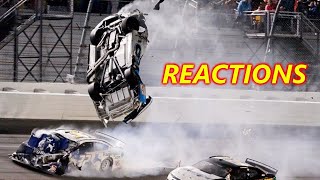 Ryan Newman Flip Reactions  2020 Daytona 500 [upl. by Broome]