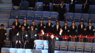 2013年4月12日 東大入学式 合唱「ただ一つ」 エール 東京大学運動会応援部 University of Tokyo Entrance ceremony [upl. by Dorrahs918]