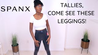 SPANX TALL Faux Patent Leather Liquid Leggings  TryOn amp Thorough Review [upl. by Arot]