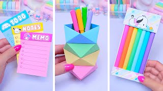 Easy paper craft ideas  Paper crafts DIY  School supplies  Back to school  Miniature crafts [upl. by Narahs]