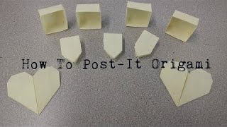 How to PostIt Origami Box Heart Frog [upl. by Goldarina348]